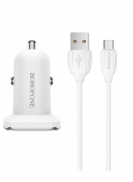 Borofone    2-USB QC2.4,BZ12  Micro-Usb 