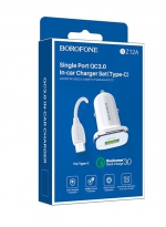 Borofone    1-USB QC3.0,BZ12A  Type-C  
