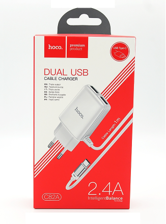 HOCO    2-USB, C82A +  USB iPhone Lightning 