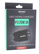 Exployd    20W. 3A. 1-USB + PD  