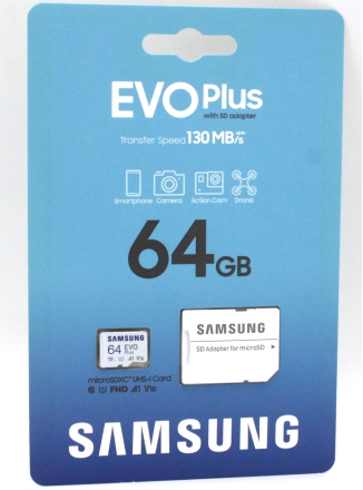 Samsung  EVO+ microSDXC 64GB Class10 UHS-I U1 A2 V30 (  130) MB-MC64KA/RU 